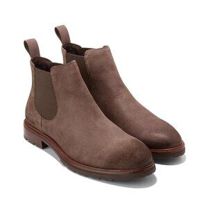Cole Haan Men's Berkshire Chelsea Boot Elastic Gore Burnished Toe WR Lava Suede